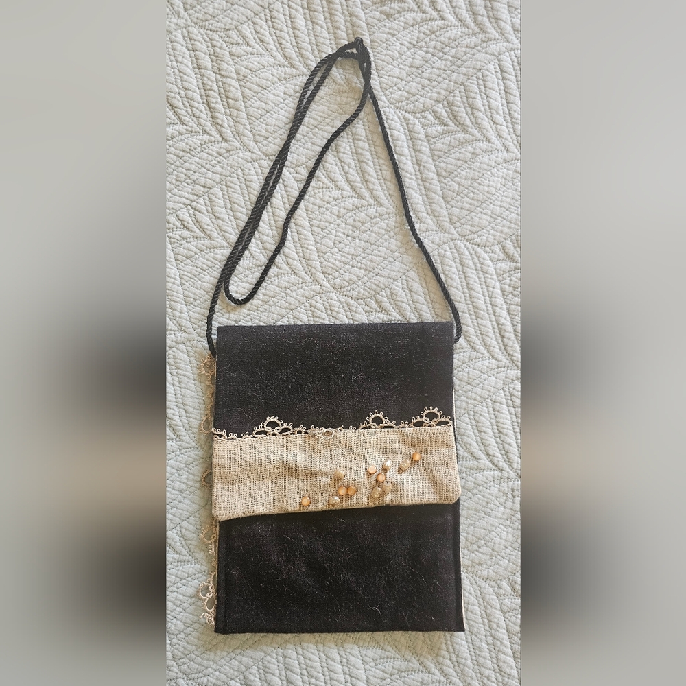 Elegant Black and Tan Women's Bag